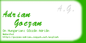 adrian goczan business card